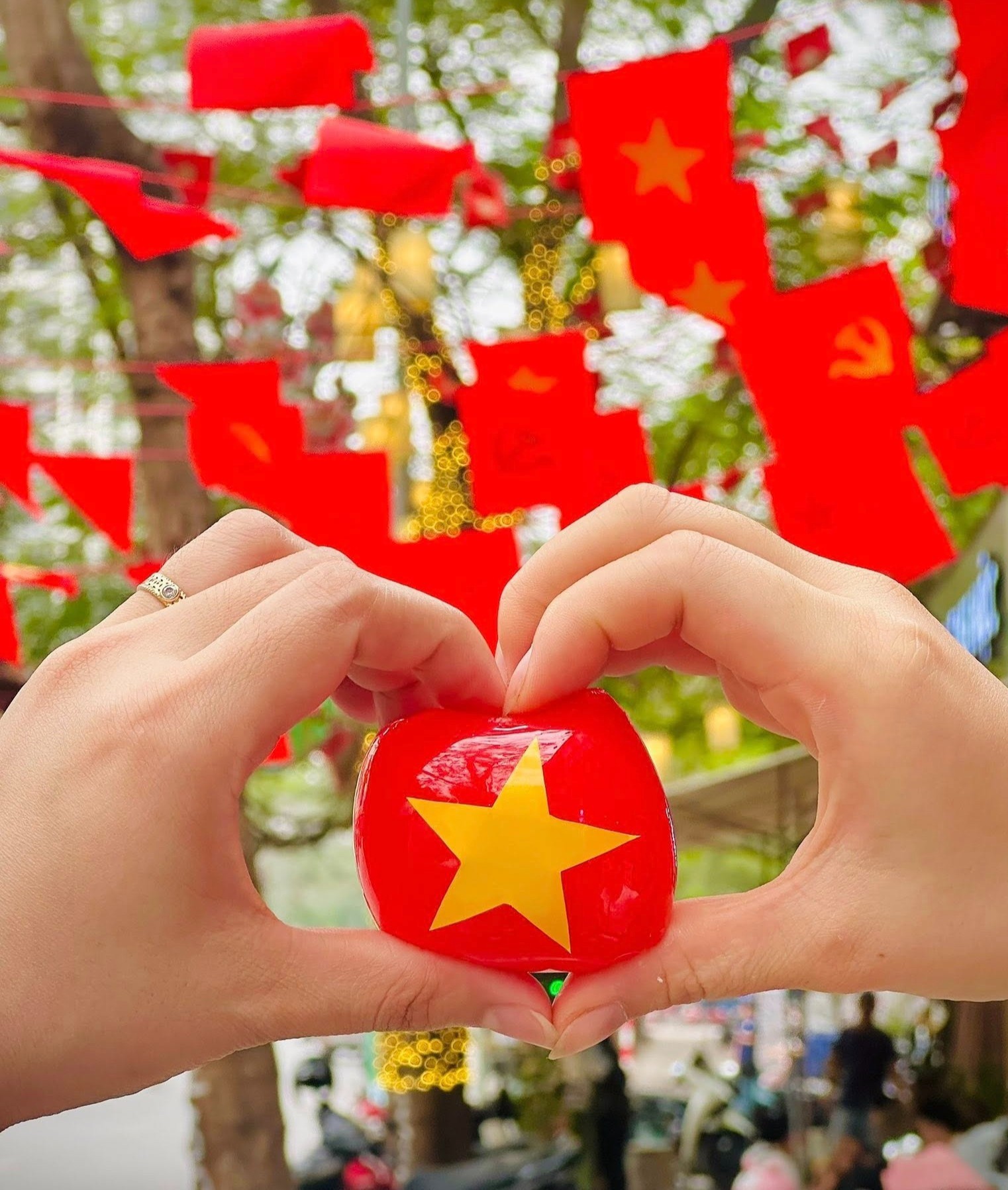 Chị em sáng tạo mâm cỗ yêu nước gây sốt, chia sẻ điều xúc động - 7