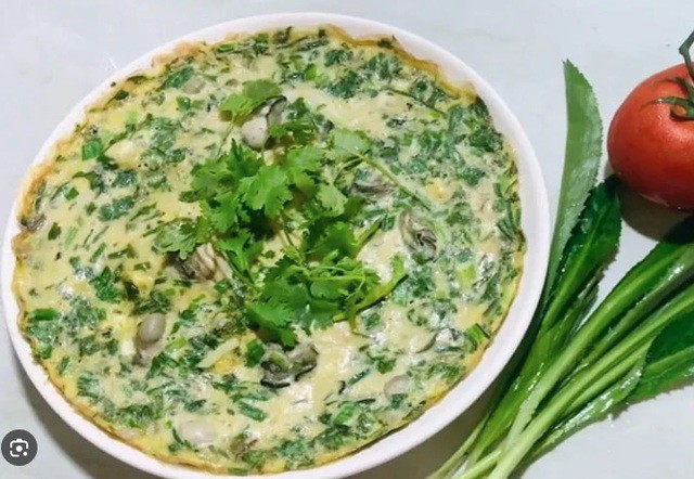 Trứng hấp ngò gai