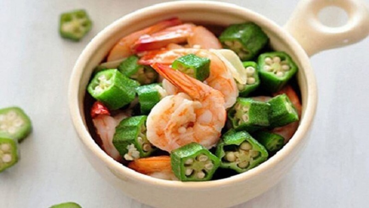 Món đậu bắp xào tôm