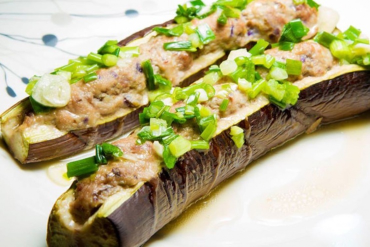 Cà Tím Nướng Mỡ Hành