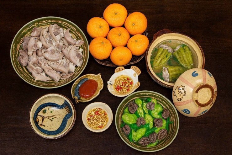 Mâm cơm mùa thu tăng sức đề kháng cho cả gia đình.