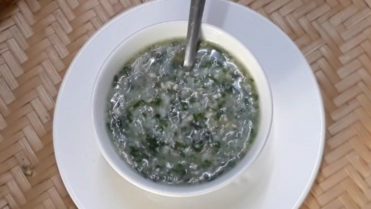 Cháo cải bó xôi