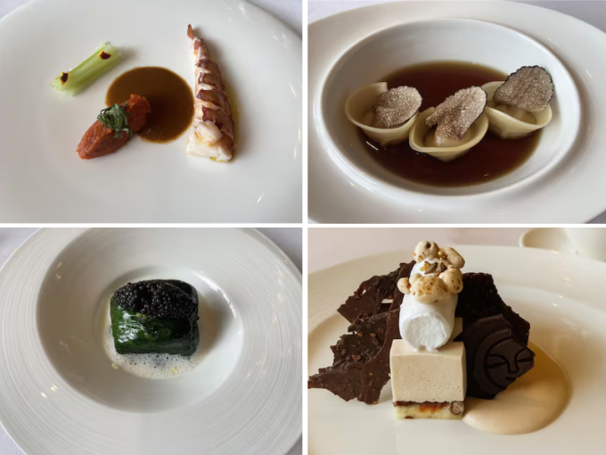 Những món ăn phục vụ các lãnh đạo dự APEC trong tiệc tối 29/10. Ảnh: Daum