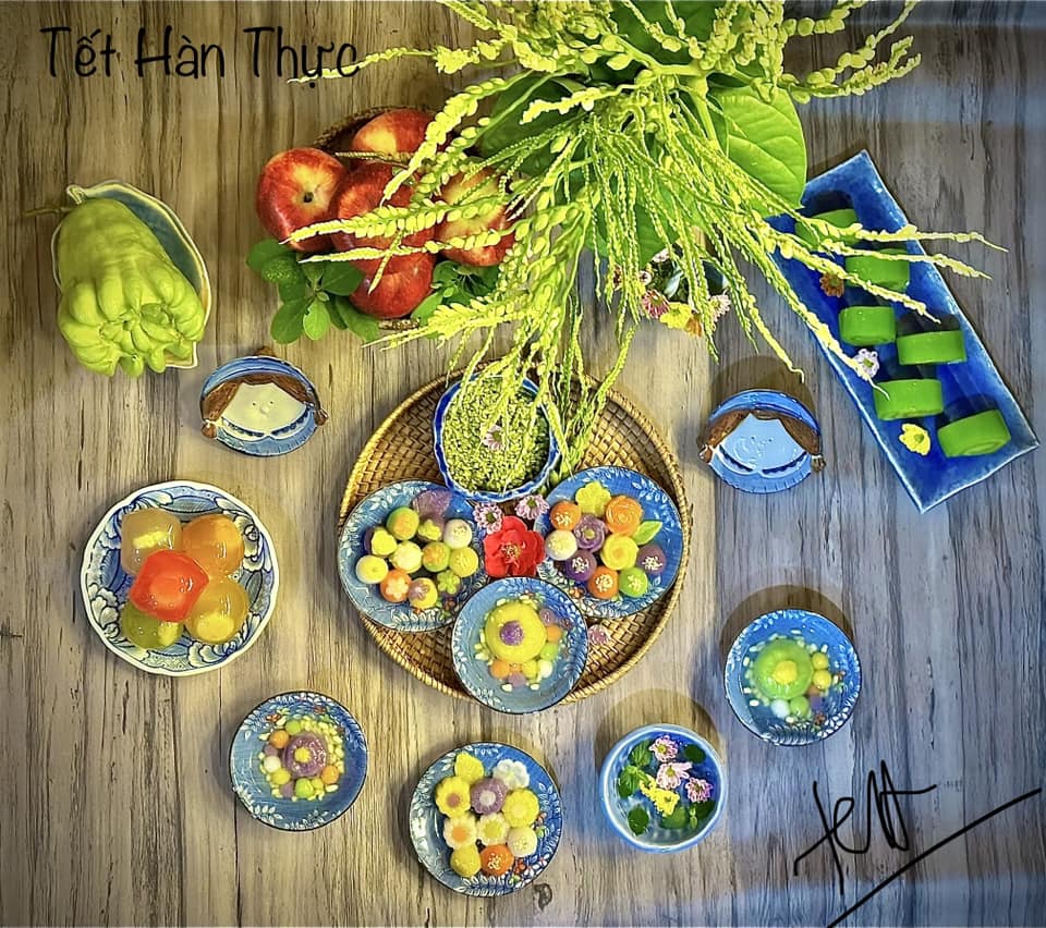 Ngoài bánh trôi trắng tròn, mâm cúng Tết Hàn thực của các chị em còn rất đa dạng và đẹp mắt - 1
