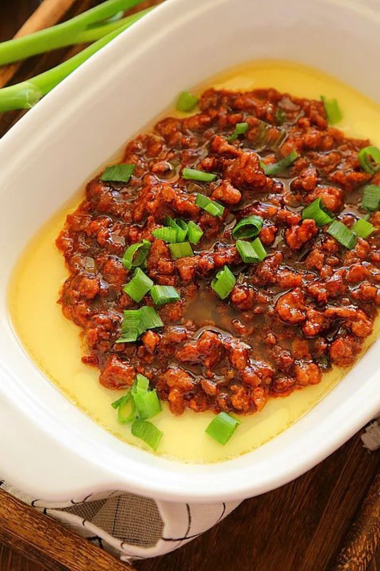 Trứng hấp thịt băm