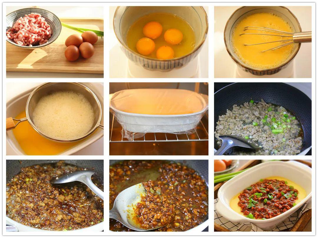 Cách làm trứng hấp thịt băm
