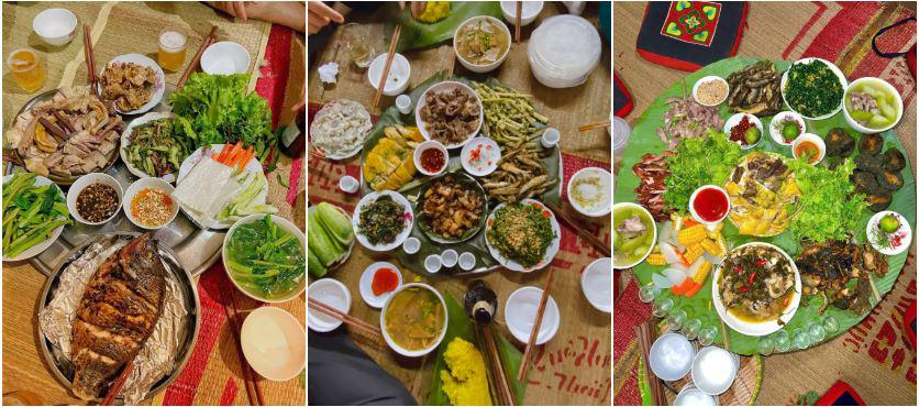 Mâm cơm đặc sản rừng núi